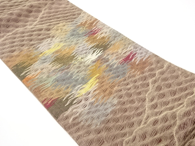 JAPANESE FUKURO OBI / PULP CLOTH / WOVEN ABSTRACT